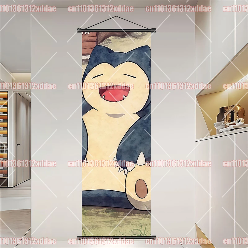 Pokémon Anime Poster Scroll Painting Pikachu Gengar Pikachu Dragonite Snorlax Zapdos Party Background Wall Hanging Painting Gift view 6