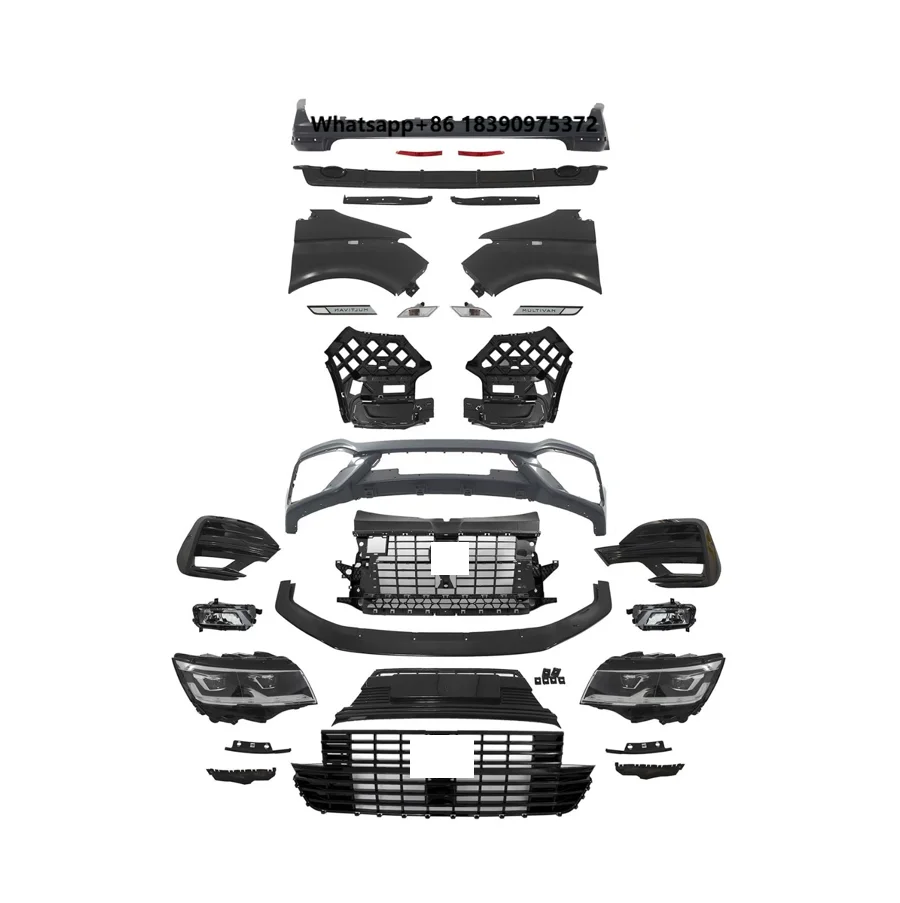 

XLstyling Car Conversion Facelift Front Rear Bumper Retrofit Bodykit for Multivan T5 T6 Upgrade to T6.1 R Body Kit