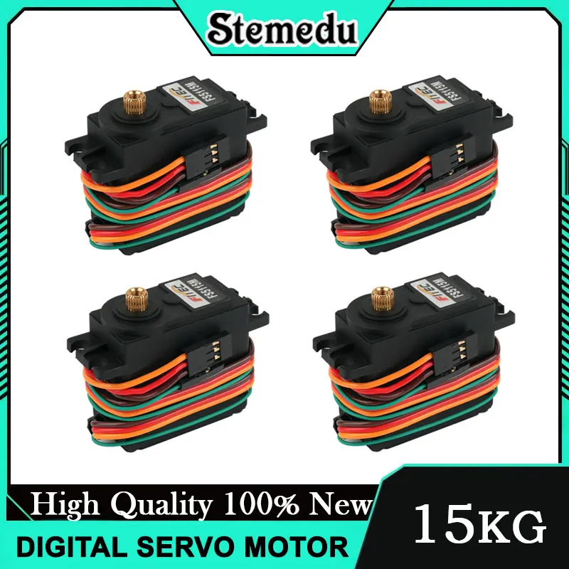 

FS5115M-FB 15.5kg Digital Servo Position Feedback Metal Gear 180° for 1/8 1/10 RC Car Boat Robot 500-2500μs PWM