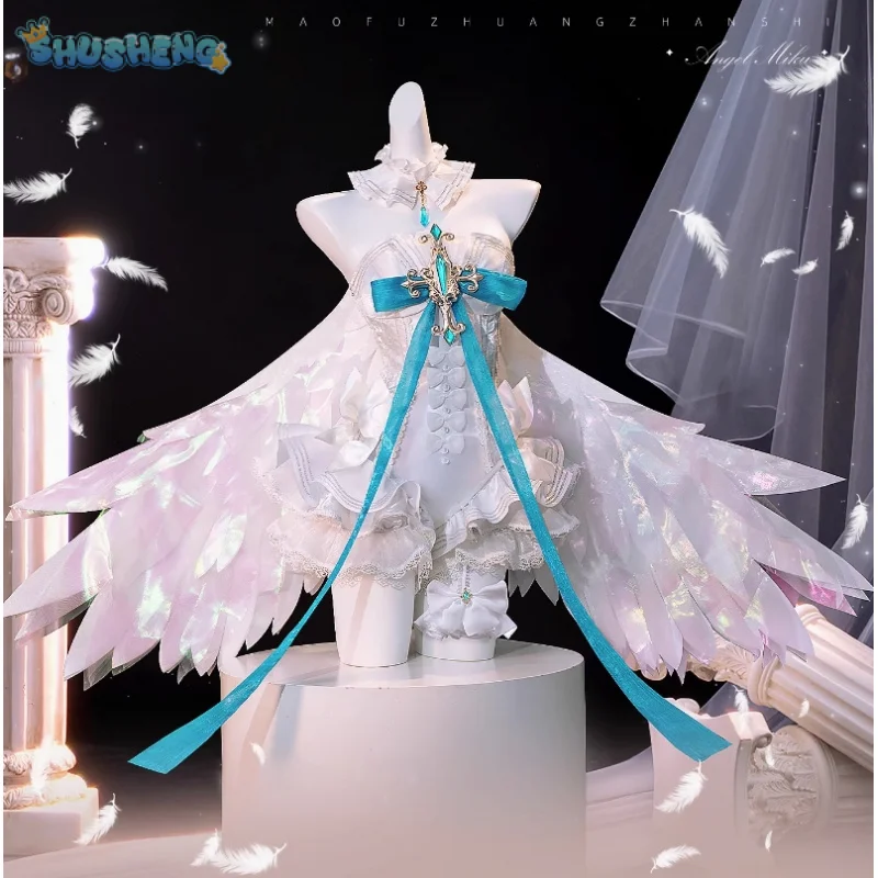 Anime miku cospaly miku traje macacão saia perna, gravata meias headwear, adereços acessórios conjunto completo halloween uniforme feminino
