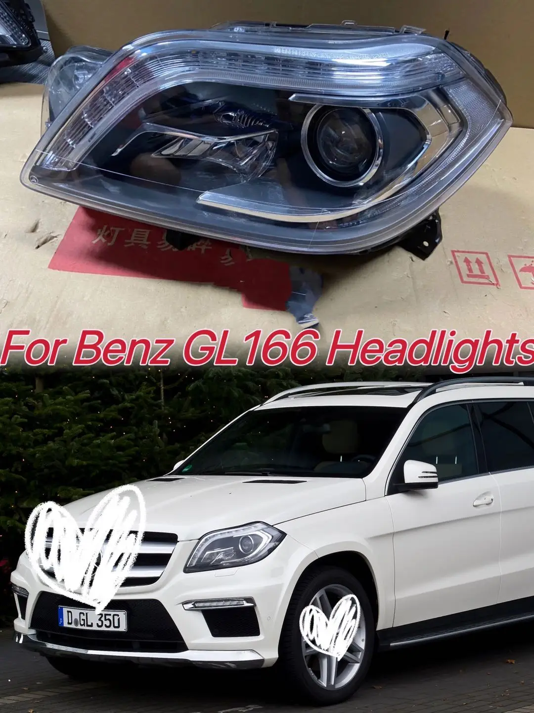 Suitable For Mercedes-Benz GL166 GL450  Headlight Original 2013 2014 2015