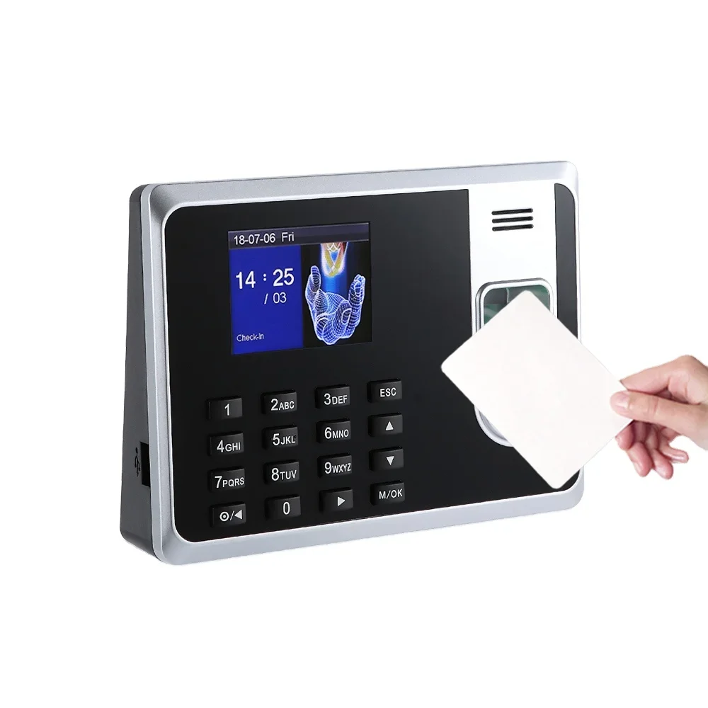 

3 Inch Color Screen ZKBiotime8.0 Software Fingerprint Access Control System Biometric Door Access Controller with Battery(T8-A)