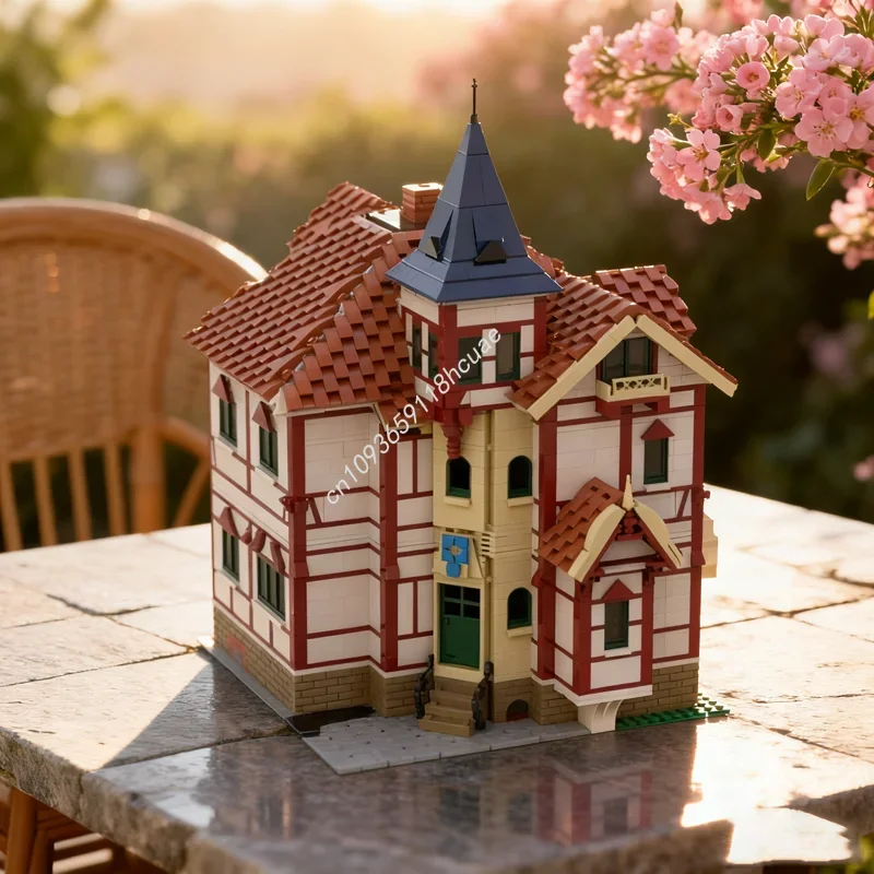 

3857 деталей MOC: Модульный конструктор «Вилла» — Архитектурная модель для сборки. Рождественский подарок, идея для творчества, развивающая игрушка для детей.