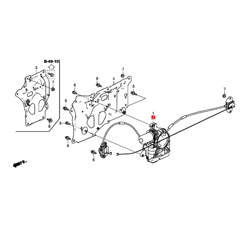 72010-T6D-H01 72050-T6D-H01 Suitable for Ho nda Od yssey El ysi on Middle door motor cable pulley electric sliding door electric