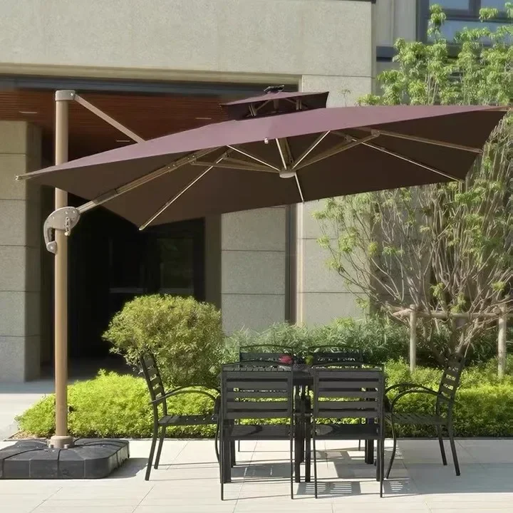 

2026 Customized Extra Large Cantilever Umbrella Outdoor sun garden parasol umbrella Patio Umbrellas