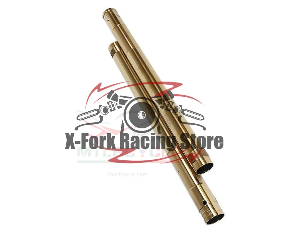 Gold Front Fork Inner Tubes Pipes For Yamaha YZF-R6 YZF R6 2003-2004 YZF R6S 2003-2009 43x585mm Shock Fork Suspension Inner Leg