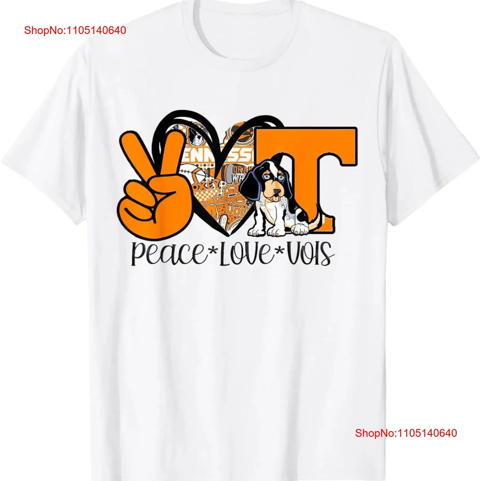 تي شيرت Vols Peace Love عتيق مغسول برسومات الشارع للجنسين، ملابس أنيقة قابلة للتنفس وناعمة ومتعددة الاستخدامات