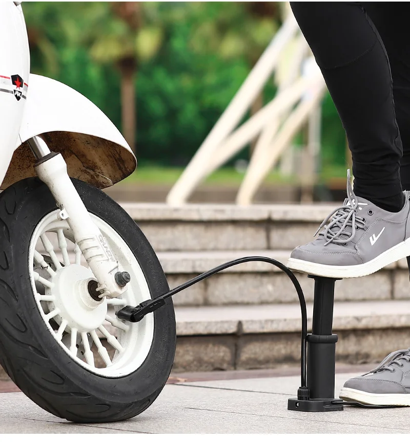 WEST BIKING Mini-Fußpumpe 120 PSI, tragbarer Fahrradreifenfüller für Presta- und Schrader-Ventile, für Radsport, Sportbälle, Fahrradzubehör – Detail 14