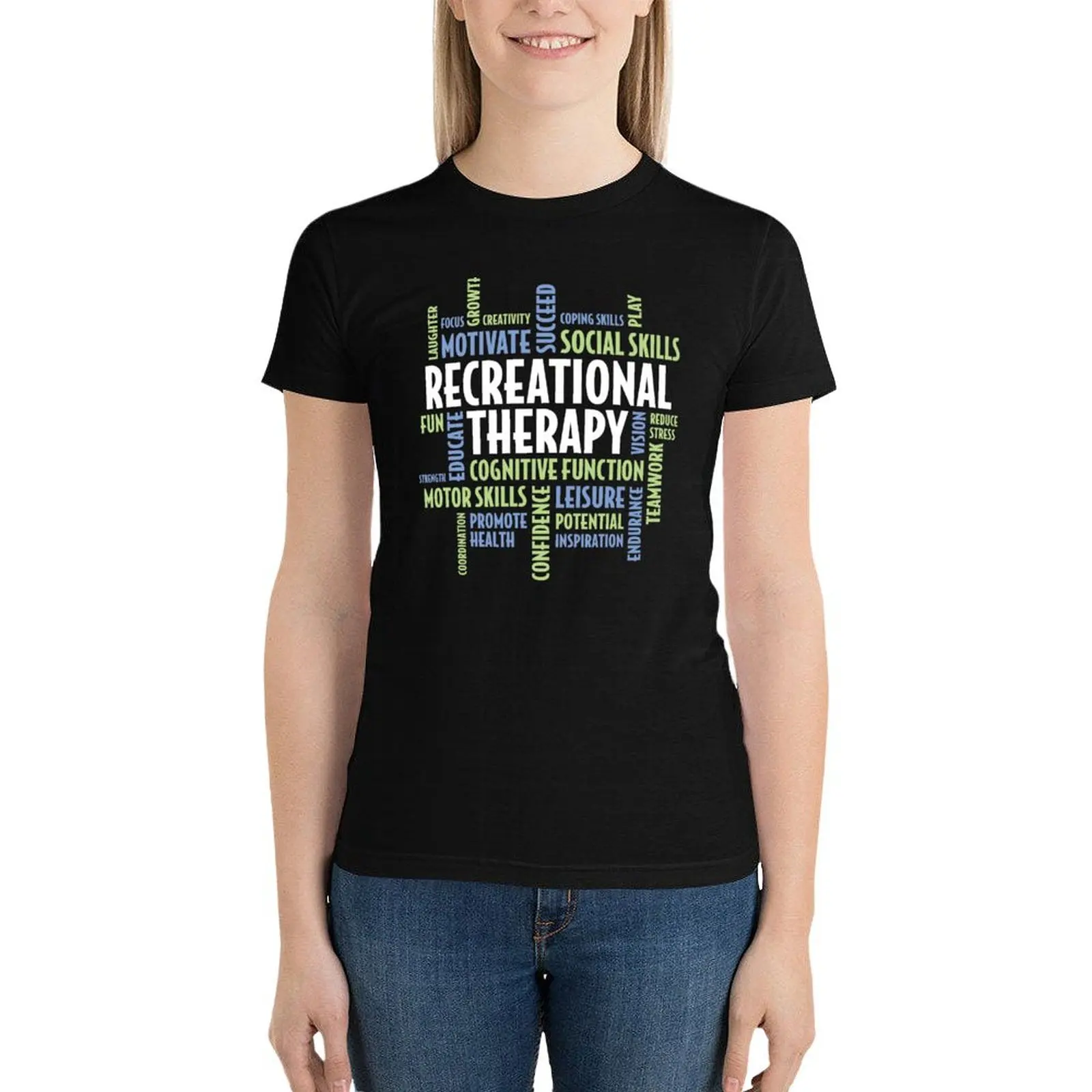 Therapeutic Recreational Therapist Gifts For RT Month T-Shirt summer top shirts graphic tees spring clothes Women 2024