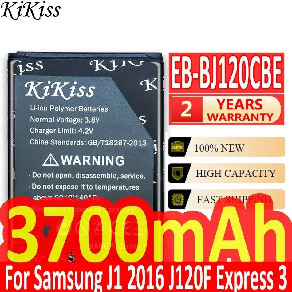 Mobile Phone Battery EB-BJ120CBE 3700mAh For Samsung Galaxy J1 2016 Edition J1 Version J120F Express 3 J120A J120T J120 SM-J120F