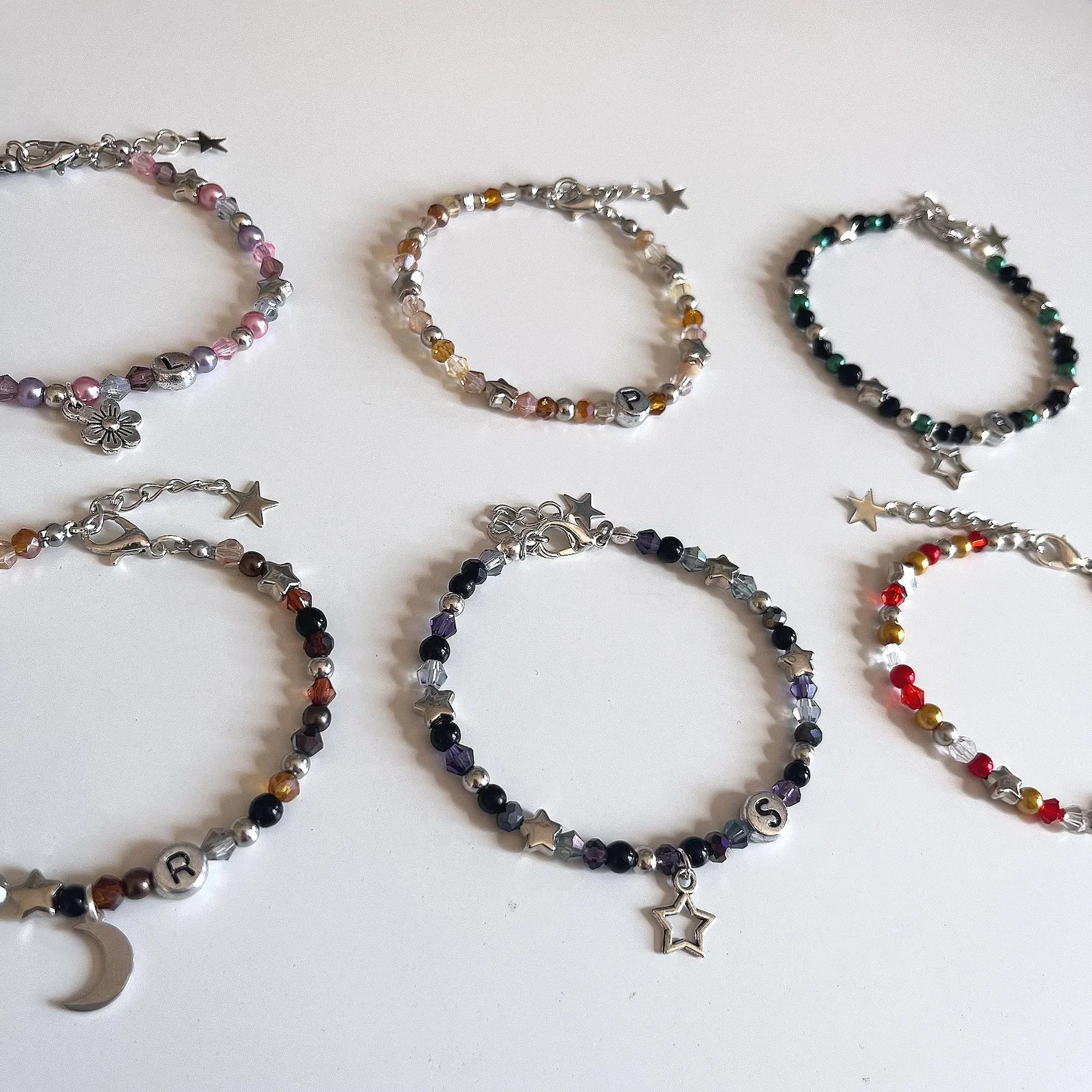 Handmade Marauders Era Character  Beaded Bracelet, Wolf Star Elements
