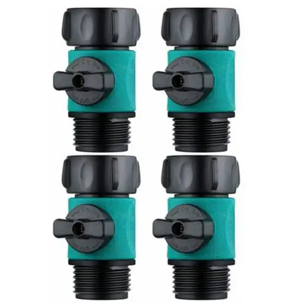

4Pcs Plastic Garden Hose Connect Water Hose Turn Off Garden Hose Connector Out Fit All Types Of Garden Hoses Standard 3/4