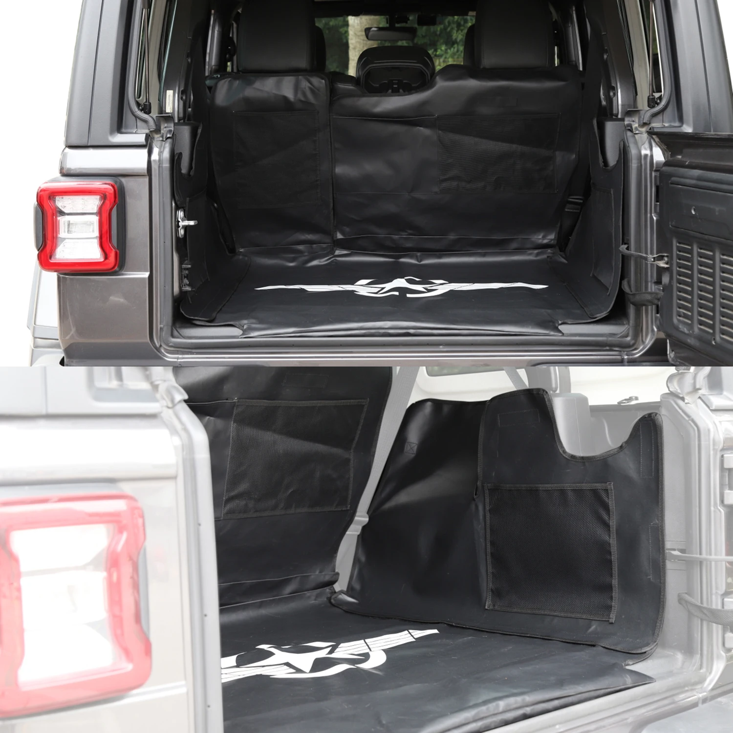 Car Rear Trunk Pet Dog Mat Cat Pad for Jeep Wrangler JL 4-Door 2018-2024 Tailgate Cargo Seat Cover Storage Bag Mat Accessories