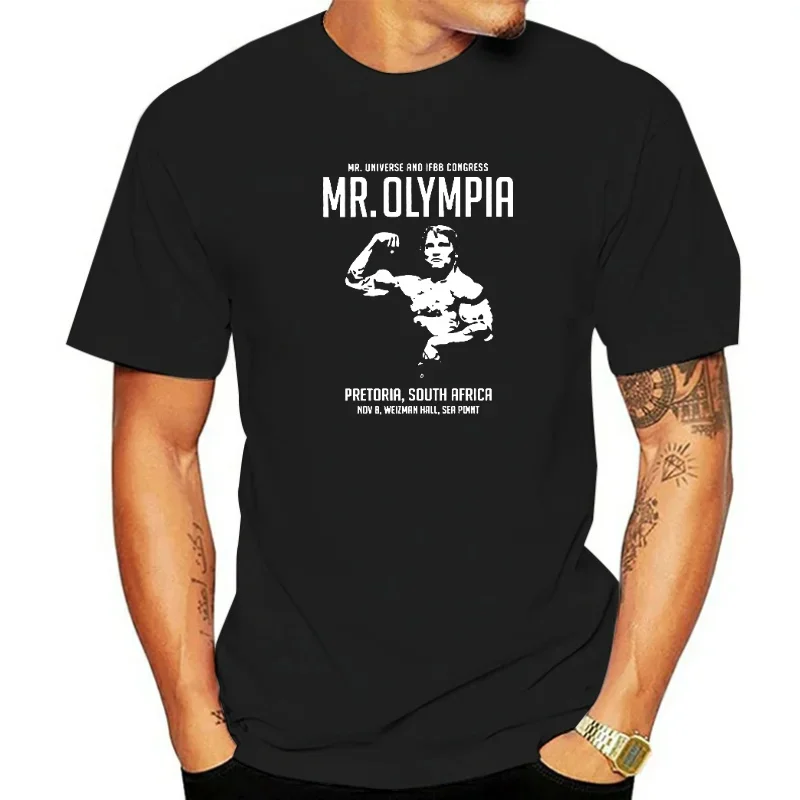 LETitle: Mr Olympia 1975 T Shirt Arnold Schwarzenegger Body Building Muscle Weights Gym Male Female Tee Shirtgraphic t shirts