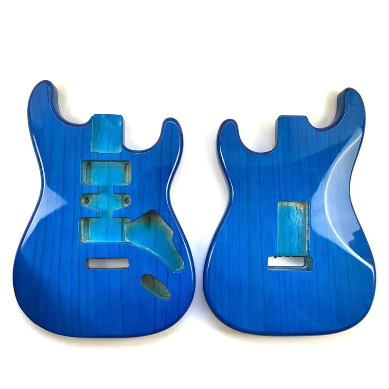 Electric Guitar Barrel Complete Holy Guitar Body Perspective Blue