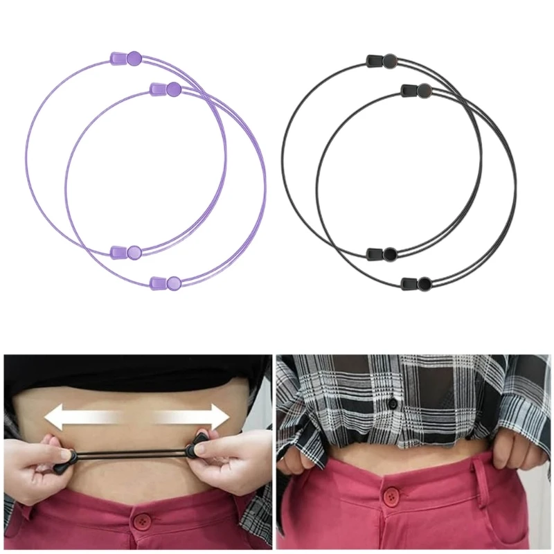 2PCS Crop Top Clothes Adjustable Band for Shirt Tucking Dropship