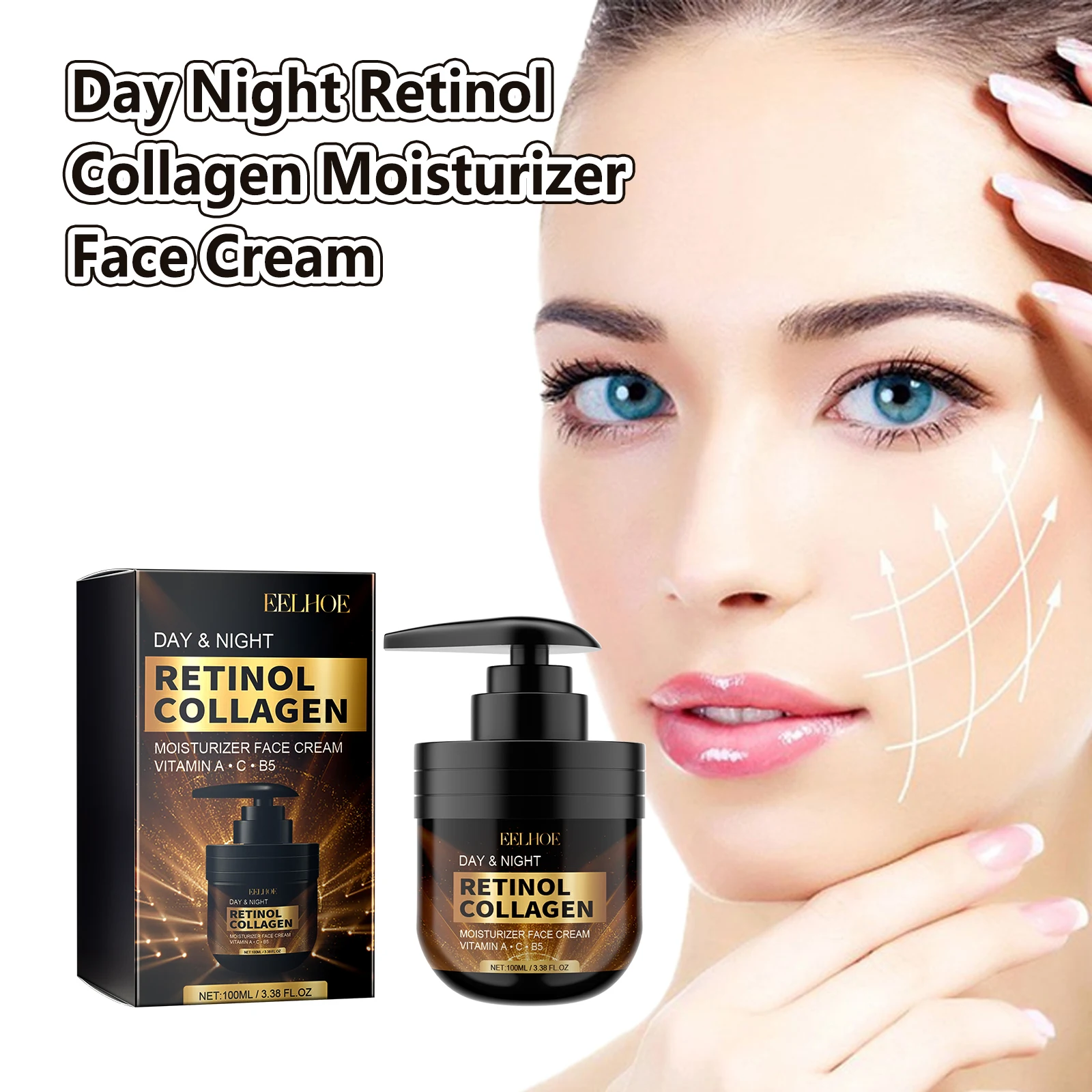 Retinol Face Cream Nourishing Tighten Brightening Skins Fade Dark Spot Wrinkles Day Night Anti Aging Moisturizing Firming Creams