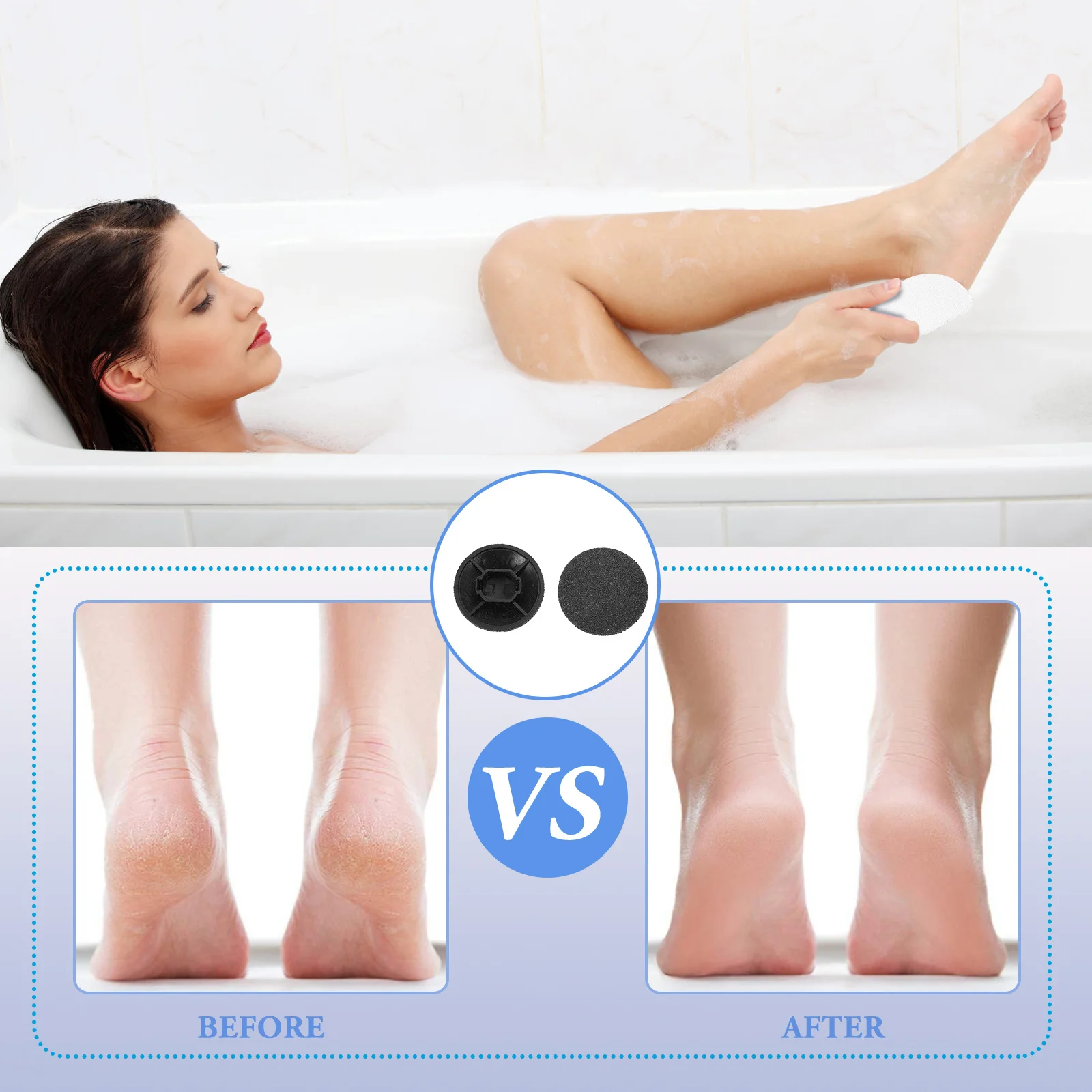 

10pcs Replacement Heads For Electric Foot File Black Pedicure Accessories Dead Skin Remover Tools Foot Care Supplies