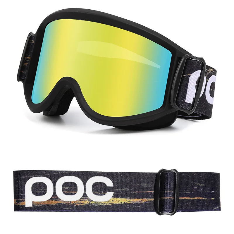 

POC new double-layer anti-fog ski glasses. Outdoor sports skiing goggles, mountain climbing winter protective goggles