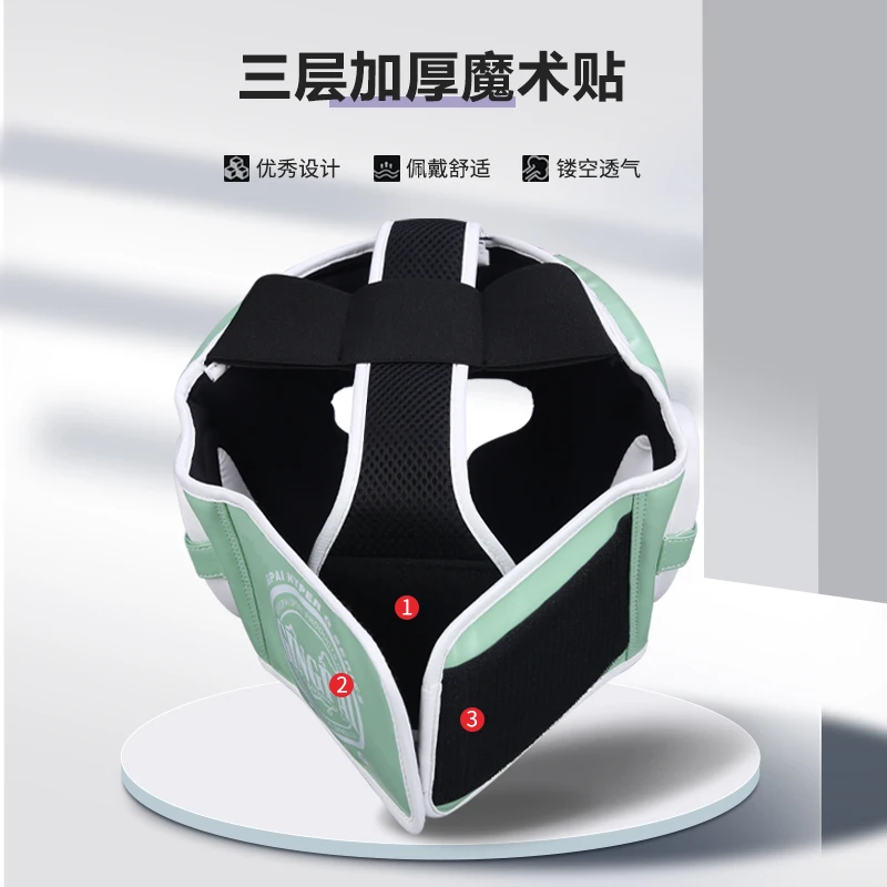 Full-Covered Thickened Boxing Helmet Men Women Adult Karate Muay Thai Training Head Protector Gym Equipment Taekwondo Head Guard