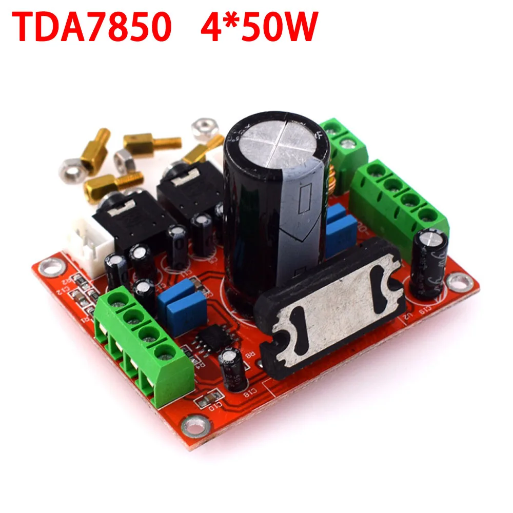 2pcs HW-452 High Performance TDA7850 Amplifier Board 4-Channel 4x50W Car Audio Amplifier with BA3121 Noise Reduction