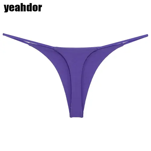 Imagen 1 del producto Traje de baño con espalda en T para tomar el sol en la playa con parte inferior de bikini y tanga de talle bajo para mujer