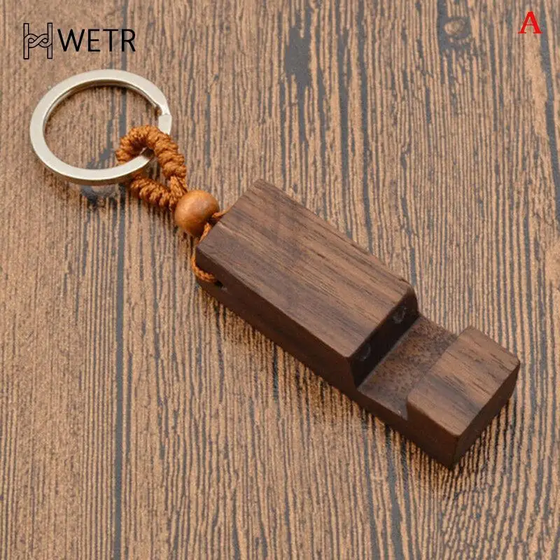 Wood Phone Holder Stand Pendant Keychain Car Keyring Fashion Accessories Bag Pendant Fashion Creative Gifts