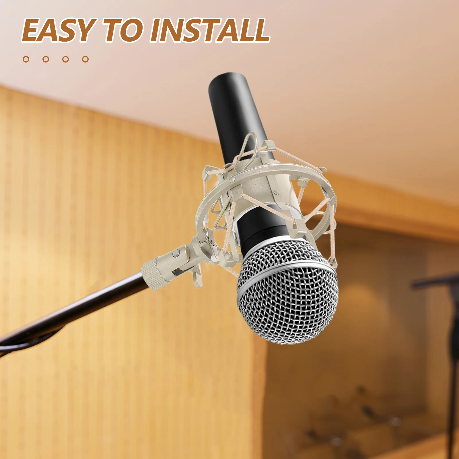 

1 Set U-Shaped Pop Filter With Shock Mount High-Density Microphone Windscreen Cover For Vocal Recording Streaming