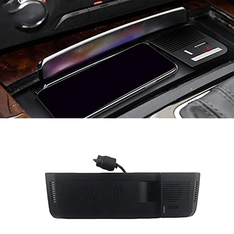 

Black Car Wireless Charger For A4L Q5 A5 S5 R5 SQ5 A4 Allroad 15W Fast Charger Charging Plate Phone Holder