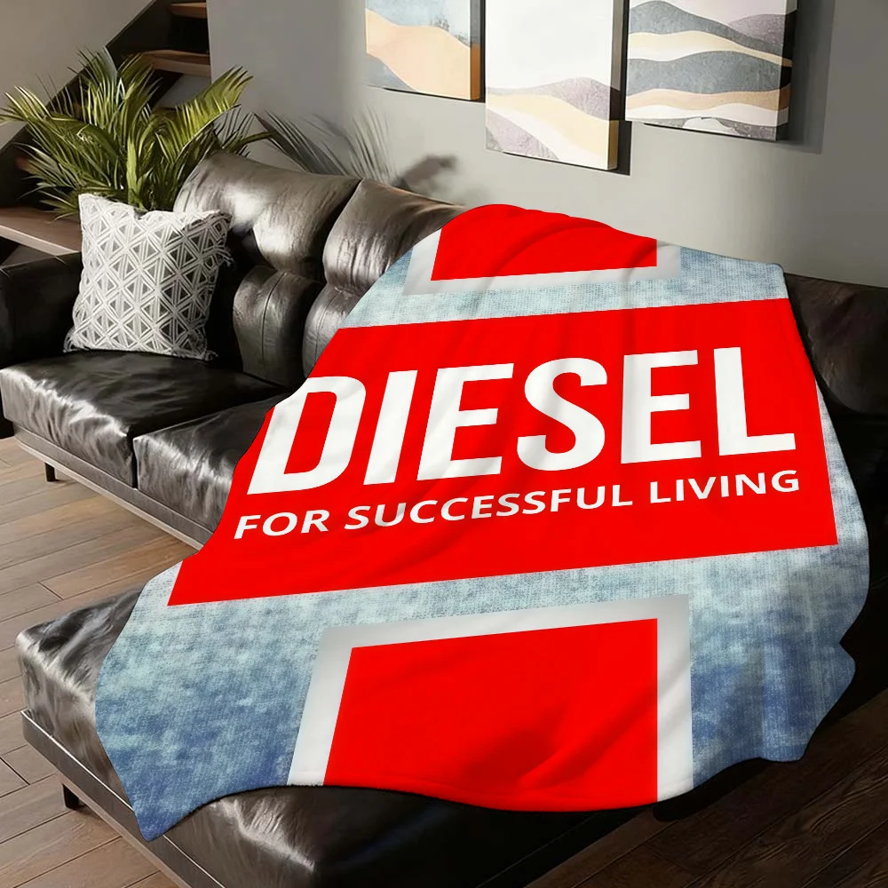 Modedruck D-DieselS Decke für Sofa, Büro, Bett, Flugzeug, Reisen, Schlafen, Lesen, Entspannen, Camping, weich und warm