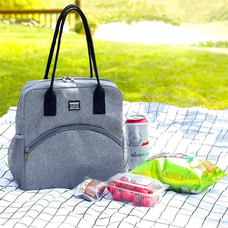 Thermal Lunch Dinner Bags Large Capacity Handbag Picnic Travel Breakfast Box School Child Convenient Lunch Bag Tote Food Bag