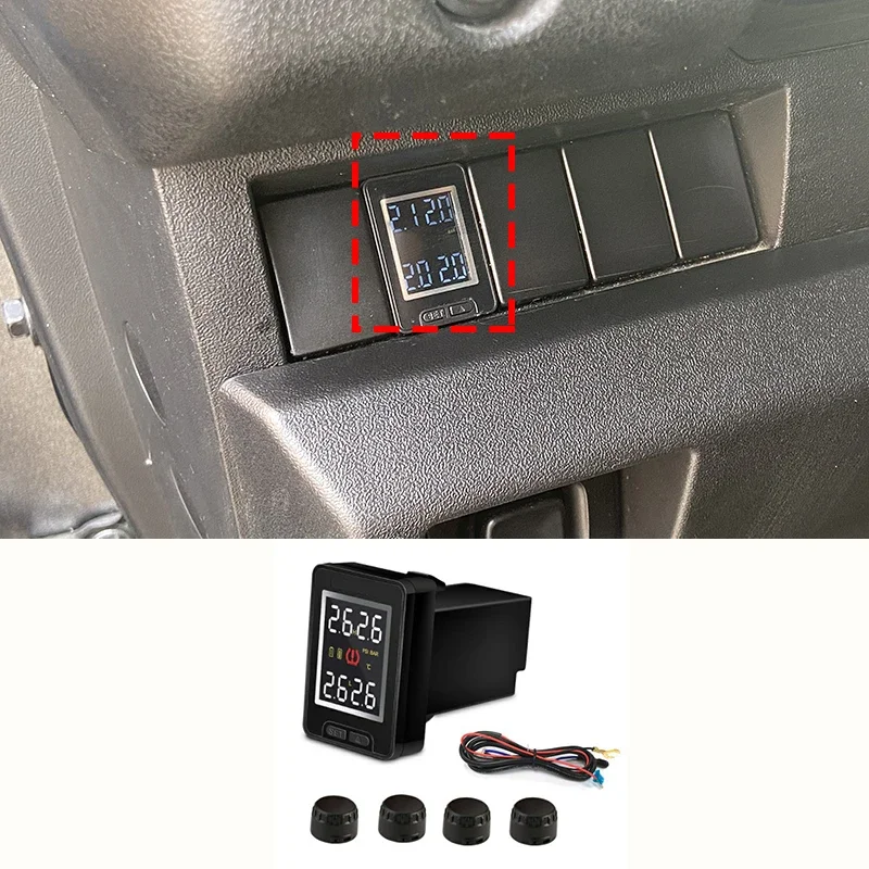 For 2019-2025 Suzuki Jimny JB74 JB64 Auto Wireless TPMS Tire Pressure Monitoring System with LCD Display Embedded Monitor