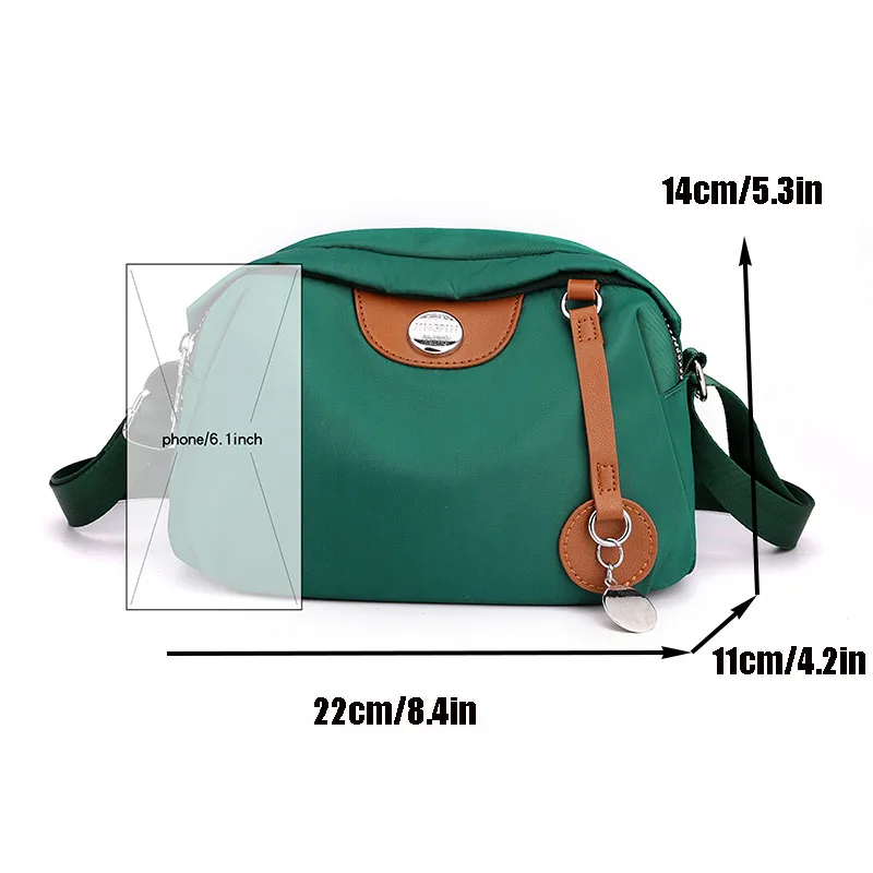 Small Bags for Women 2024 Casual Lightweight Messenger Bags Multi-pocket Vintage Oxford Cloth Crossbody Bags Female Handbags