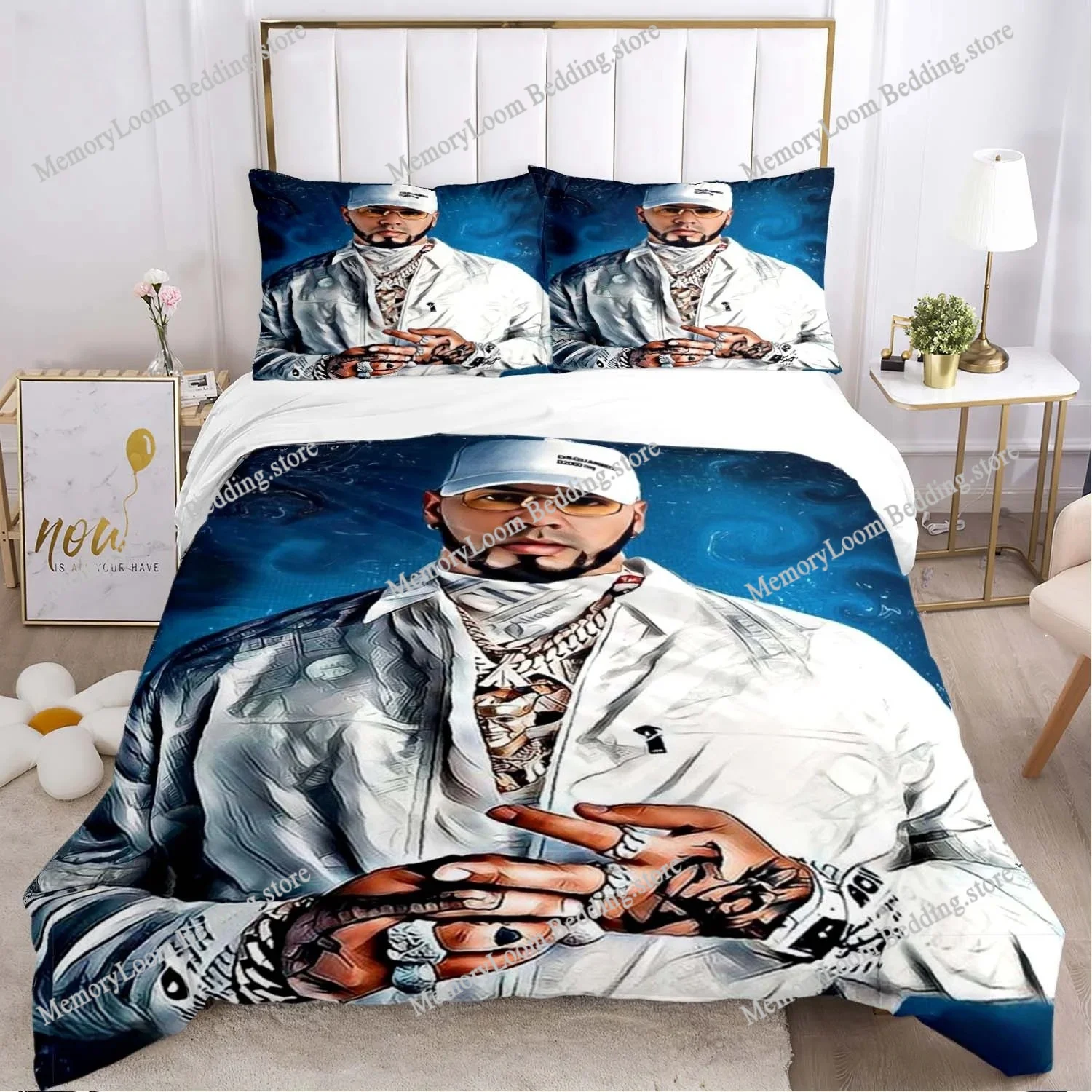 

Anuel AA Rapper Hip Hop Singer All Season Duvet Cover Bedding Set Soft Quilt Cover and Pillowcases Teen Single_Double_Queen_King