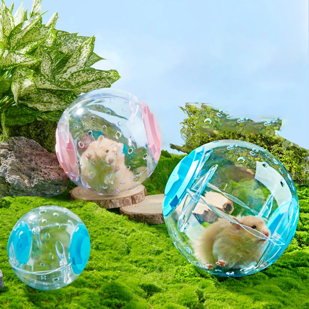 14cm/18/cm Hamster Exercise Ball Transparent Hamster Running Ball Wheel With Traction Rope For Small Animals Pet Supplies