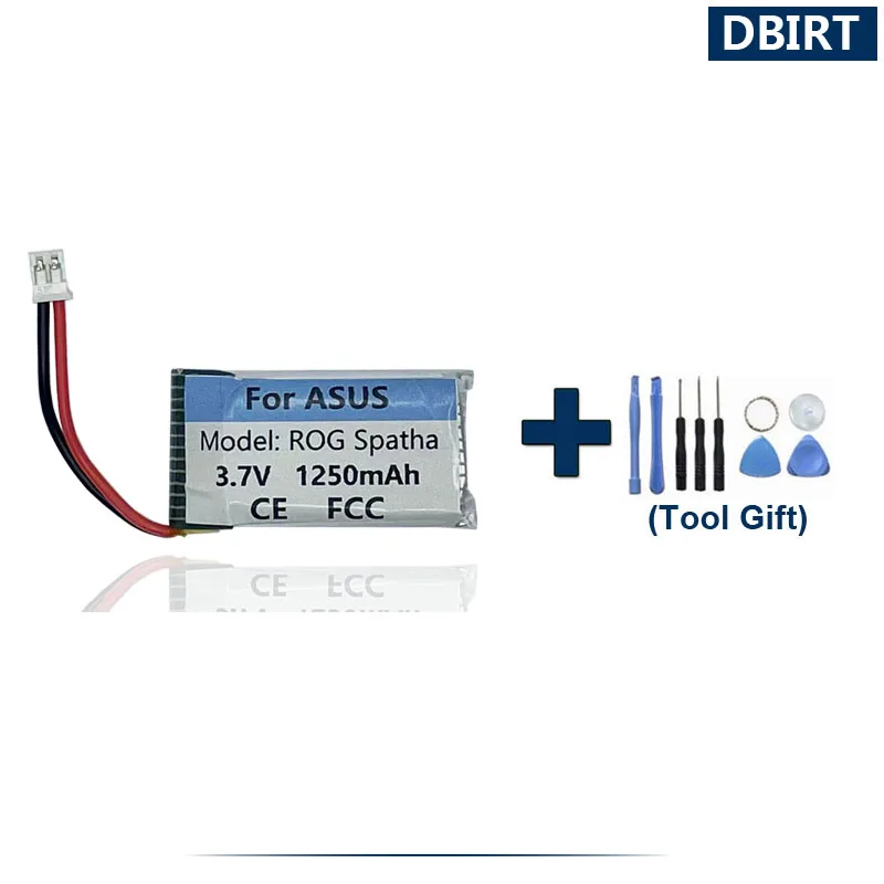 أدوات هدية + بطارية أصلية 1250 مللي أمبير في الساعة لأجهزة آسوس روغ سباثا ماوس لاسلكي بطاريات بطاريات AKKU