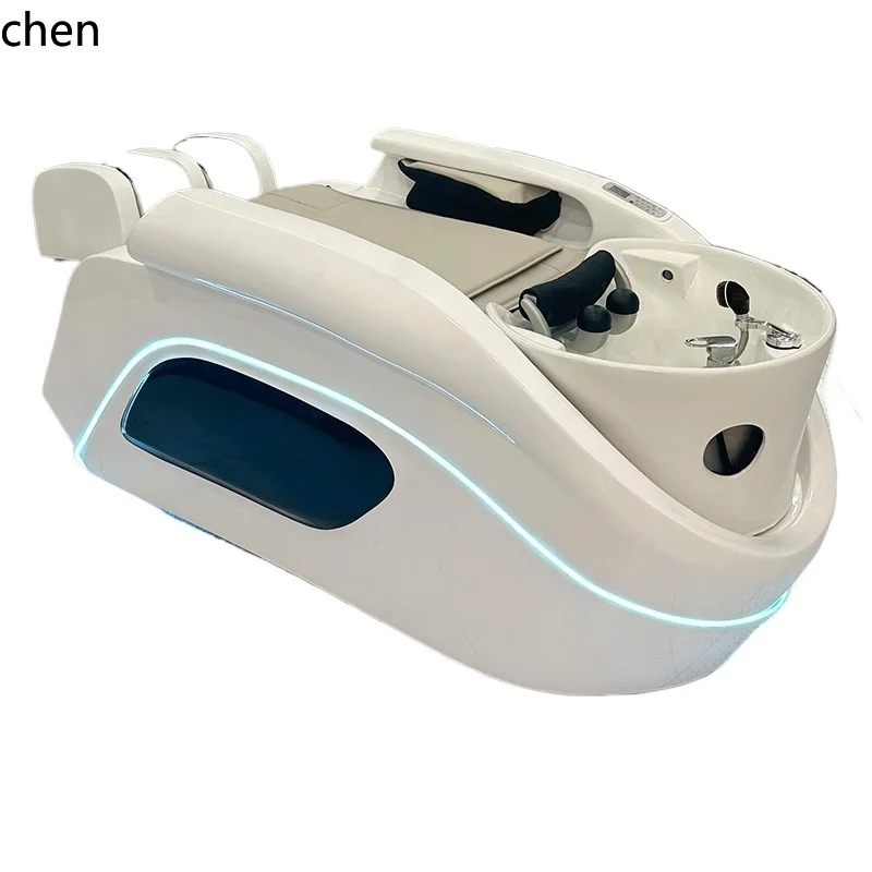 

HTT high-end automatic intelligent full body massage bed hair salon special fumigation water circulation electric shampoo bed