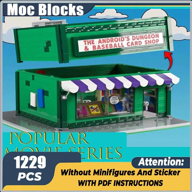 

Moc Building Blocks Dungeon & Baseball Card Shop Модель Технология Кирпичи Популярная серия фильмов DIY Сборка Праздничный набор игрушек Подарки