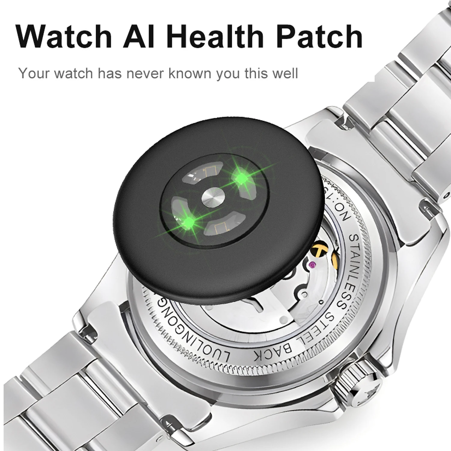 Smart AI Watch Patch, Smart Health Sport Detection Device, Stick It On The Back Of Any Watch, Turn Any Watch Into A Smart Watch