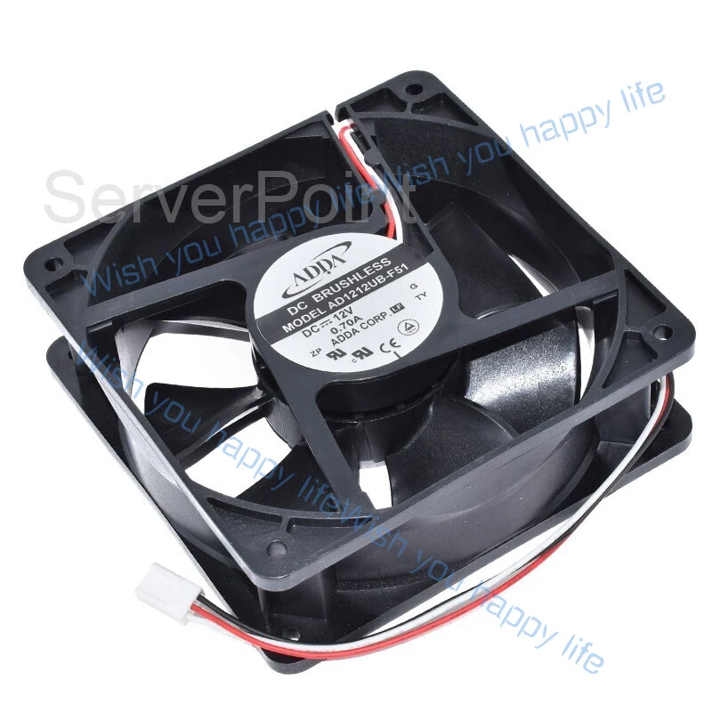L... Genuine New for AD1212UB-F51 120*120*38mm 12038  DC12V 0.70A 3-Pin Cooling Fan