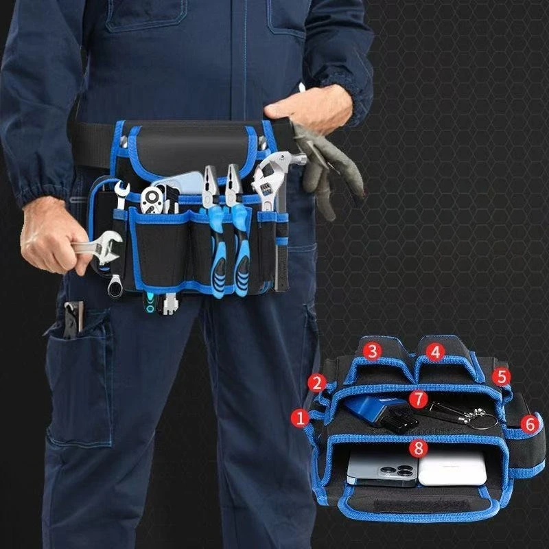 

Oxford Cloth Tool Bags Multifunctional Waist Bag Hardware Woodworking Electricians Maintenance Durable Polyester Fabric Toolkit