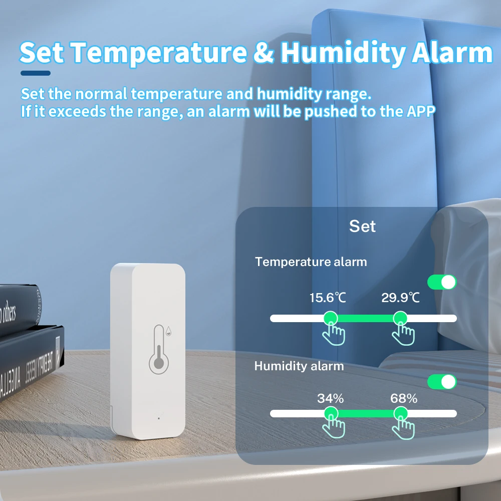 2PACK Tuya WiFi مستشعر درجة الحرارة والرطوبة تطبيق الحياة الذكية التحكم عن بعد يعمل مع Yandex Alice Alexa