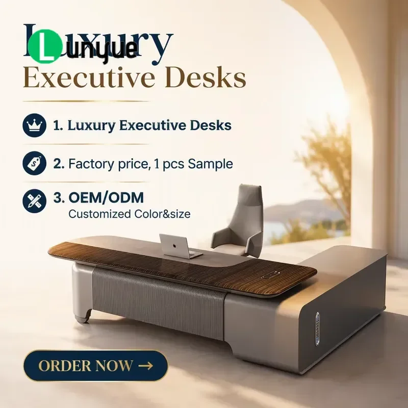Executive Office Desk Manager CEO Deluxe Large Computer Table Modern Business Furniture for Home Workstation Study Room