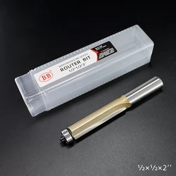 BB Router Bit Lager Spirale & Gerade Flush Trimmen Werkzeug Holzbearbeitung 1/2 1/4 Durchmesser Hartmetall CNC Seite Fräsen Cutter DIY