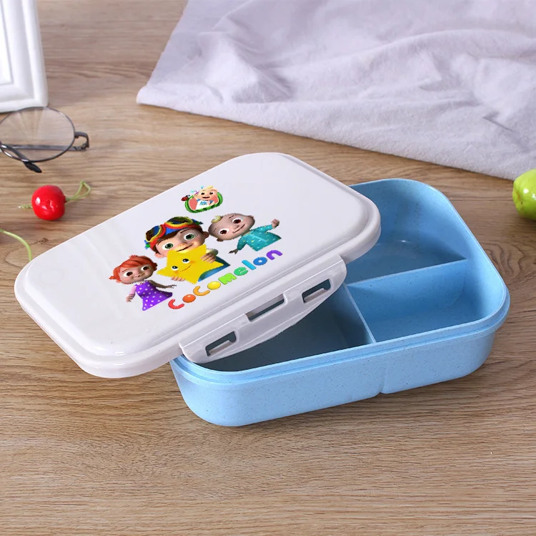 

Cocomelons Lunch Box Fork Spoon Portable Bento Boxes Lunchbox Leakproof Food Container School Dinnerware Meal Case Boys Gifts