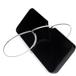 Foam Nose Reading glasses Men With Case Women's Clip on Nose Pads Mini  Portable Wallet Reader