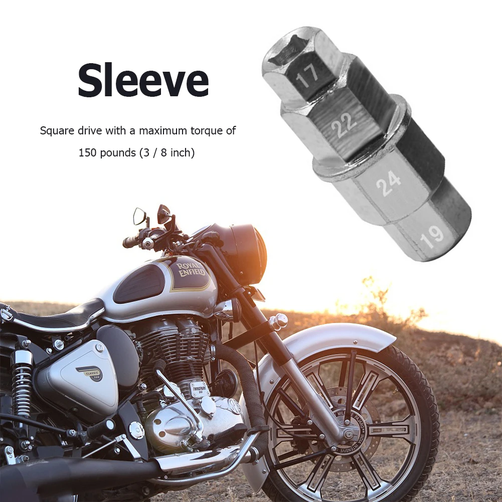 

Hex Axle Spindle Socket Adapter Tool Professional Disassembly Wrenches Hand Tools Socket for Motorcycle Front Wheel