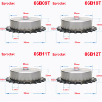 1Pcs 06B 9 Teeth To 24 Teeth Sprocket Wheel Chain Gear Industrial A3 Steel Suitable For 06B Roller Chain
