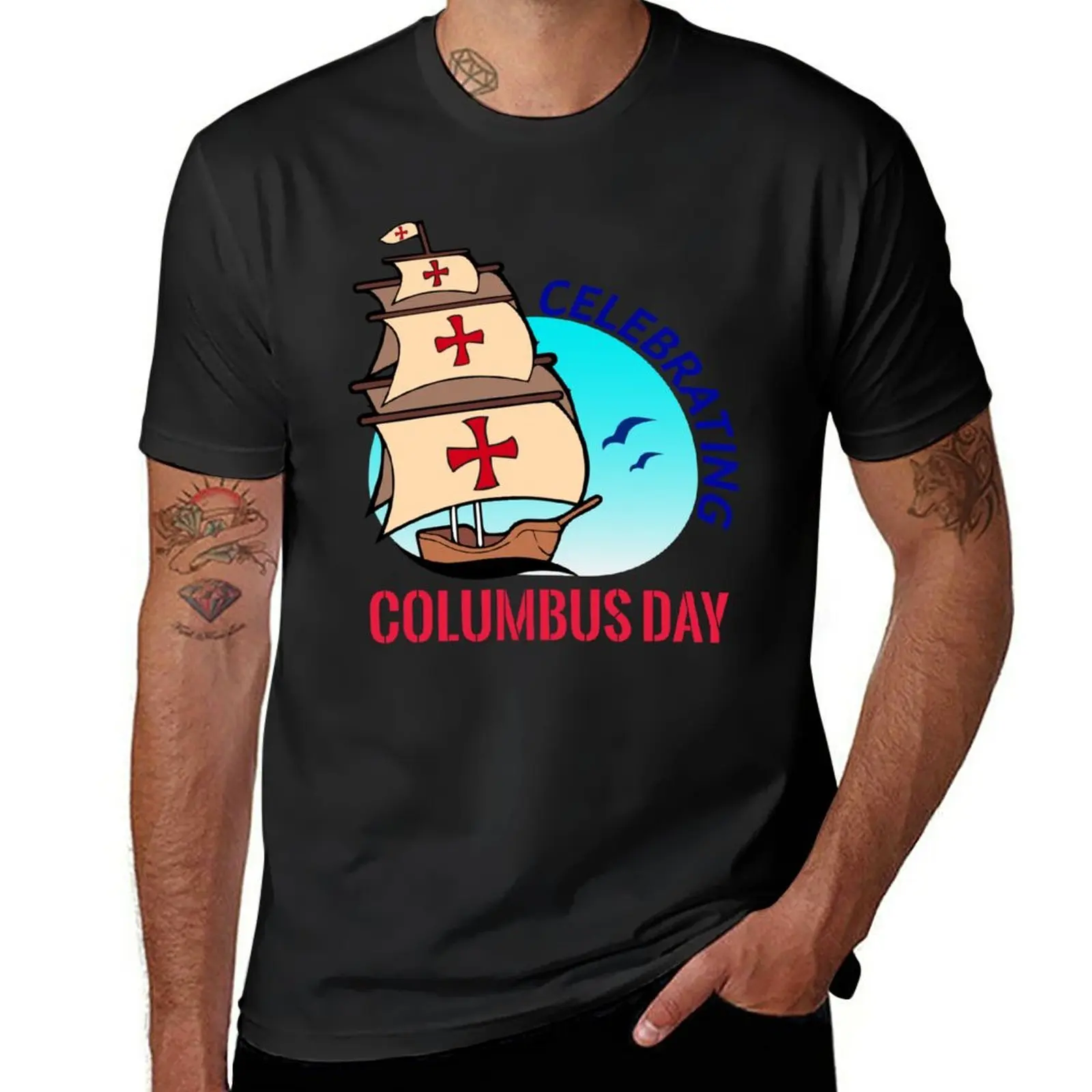 Trending Columbus Day T-Shirt aesthetic clothes new edition t shirt graphic t shirt t shirts for men cotton