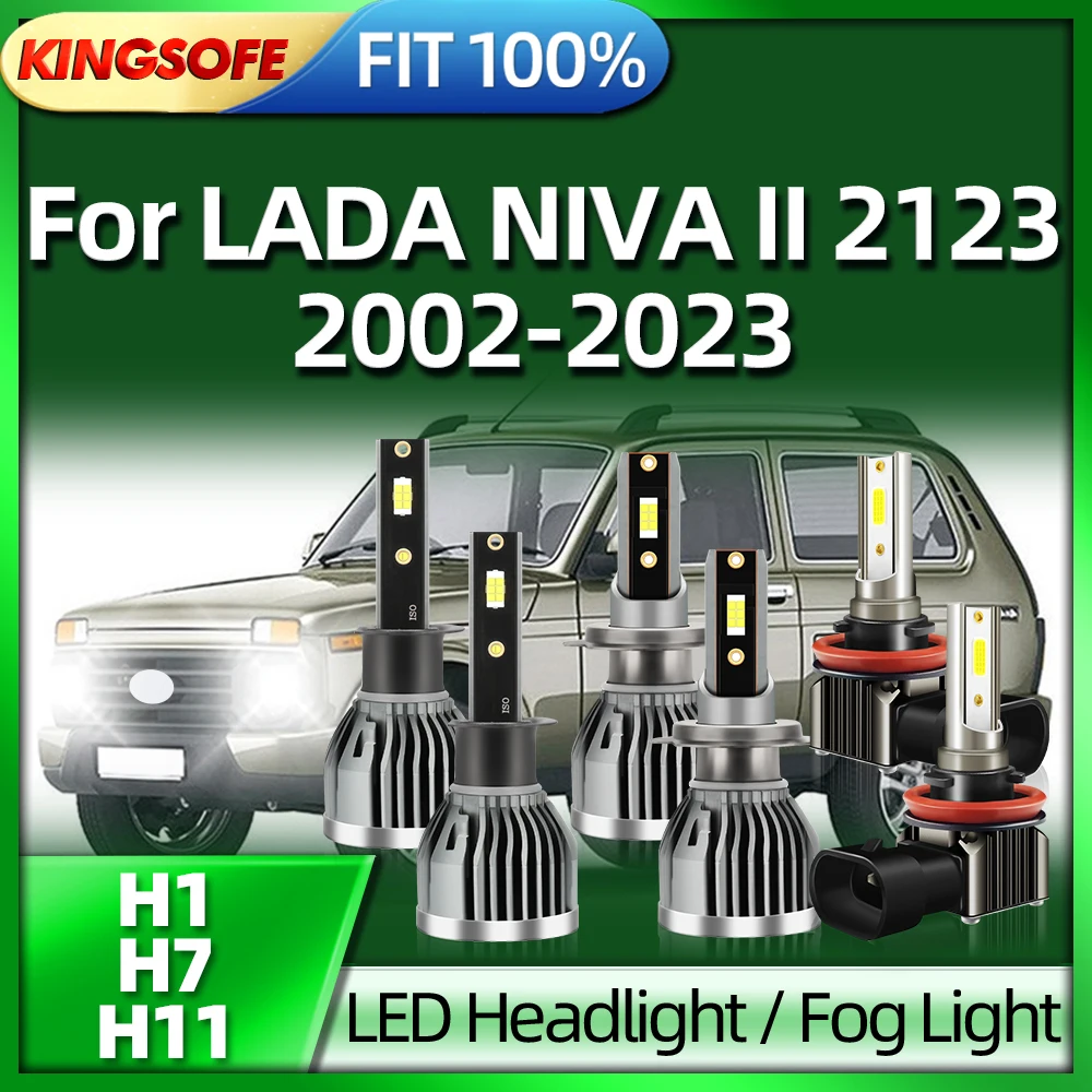 

KINGSOFE H7 LED Headlight 26000LM H1 Auto H11 Fog Light For LADA NIVA II 2123 2002 2003 2004 05 06 07 08 09 10 11 12 13 14-2023